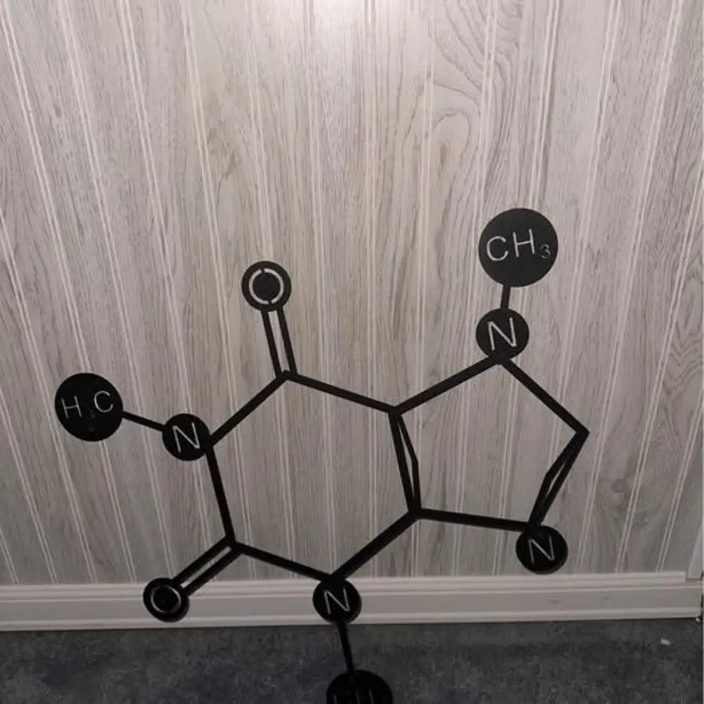 Caffeine molecule wall art